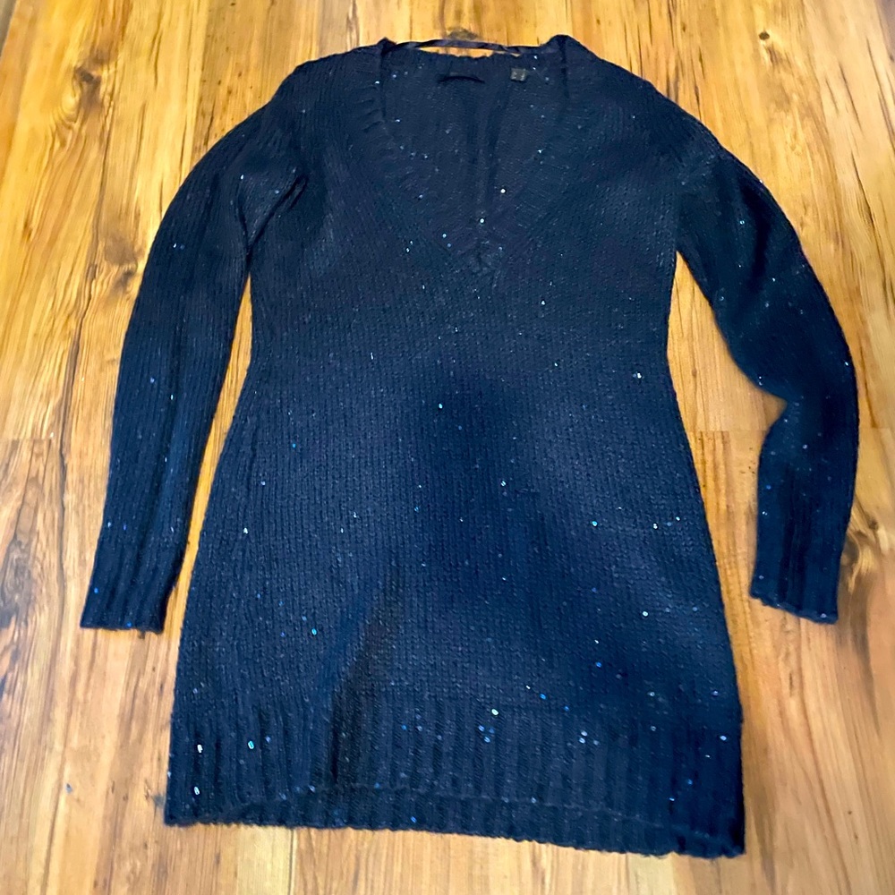 Espirit navy sweater:tunic with sparkle